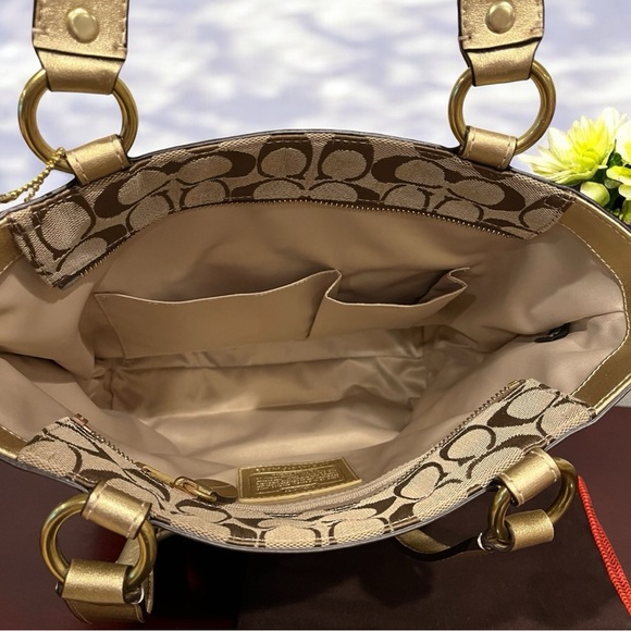 Coach Penelope Signature Jacquard Tote Bag Carryall W/ Original Dust Bag EUC - Picture 9 of 14